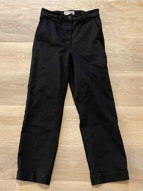 Everlane Black Cropped Straight Regular Jeans 0